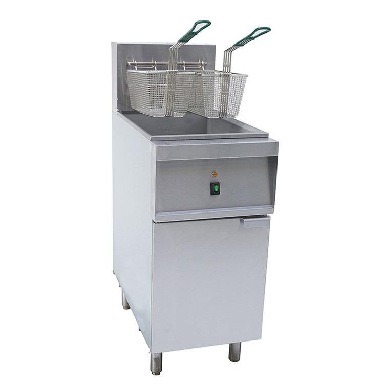 40 LB 12 Kw Commercial Electric 2 Baskets Floor Deep Fryer