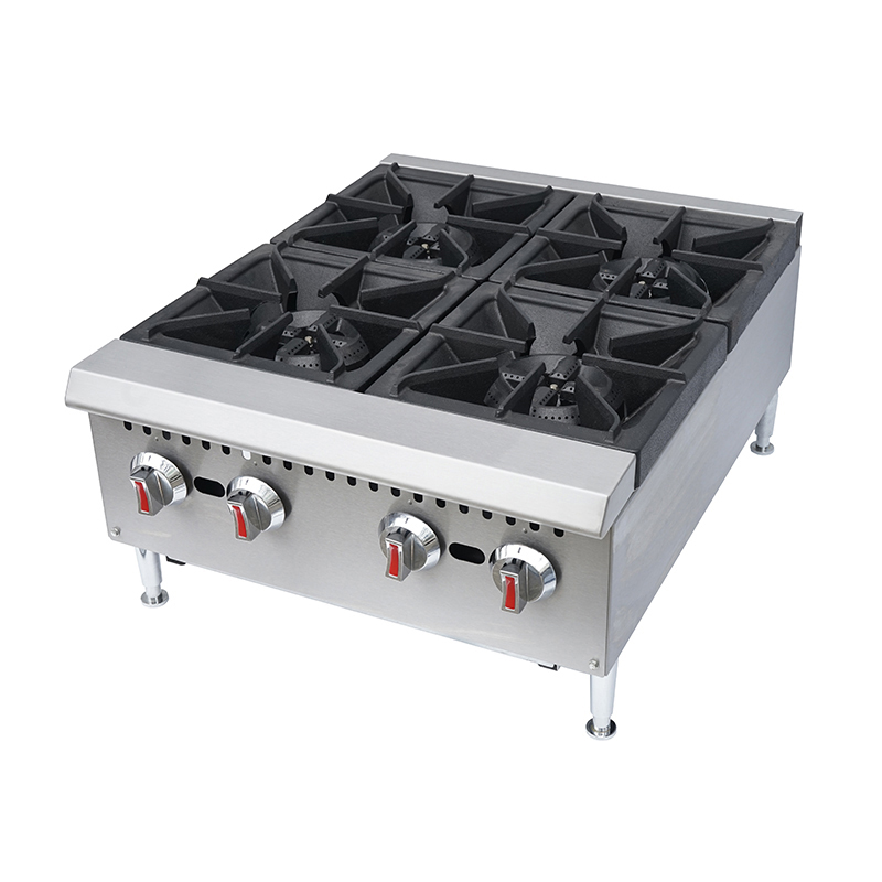 Commercial Hot Plate 4 Burner Countertop Range 120,000 Btu